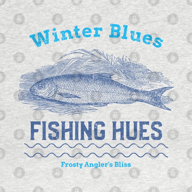 Winter Blues, Fishing Hues: Frosty Angler's Bliss Winter Fishing by OscarVanHendrix